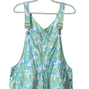 Vintage Lilly Pulitzer Butterfly Overalls Blue Green